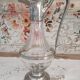 Old water decanter in curved glass and tin Art Nouveau style