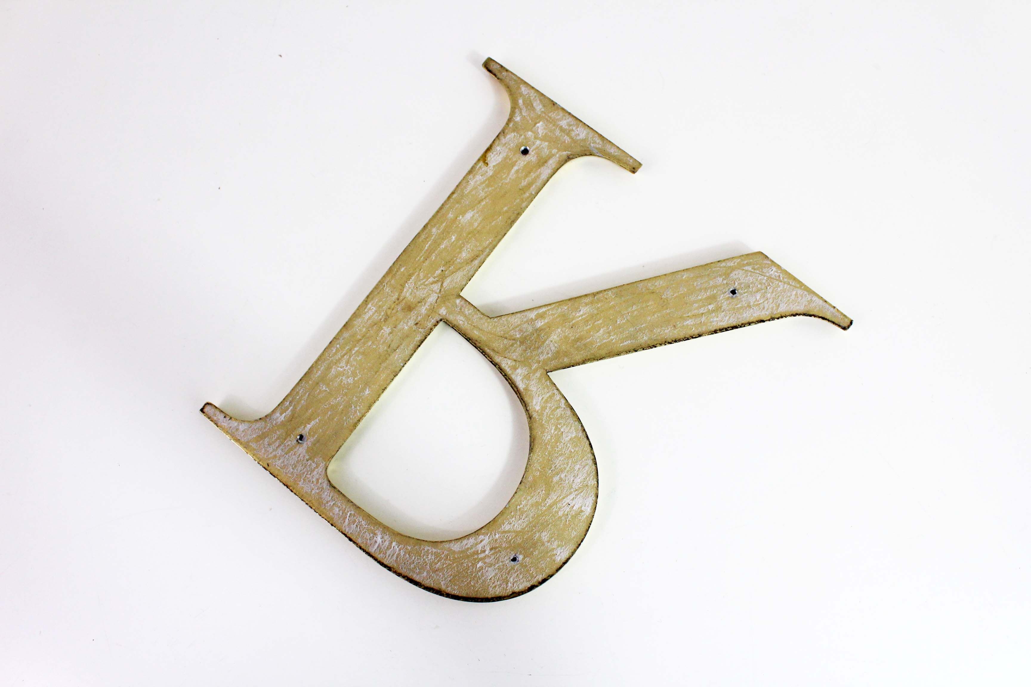 Lettre vintage "r" en laiton