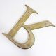 Lettre vintage "r" en laiton