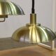 Danish pair of brass colour ceiling lamps attributed to the company Frandsen 1
