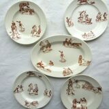 Assiette de dinette Lunéville modèle Granville jouet de poupée vers 1900, n°3