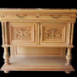 Wooden and marble buffet