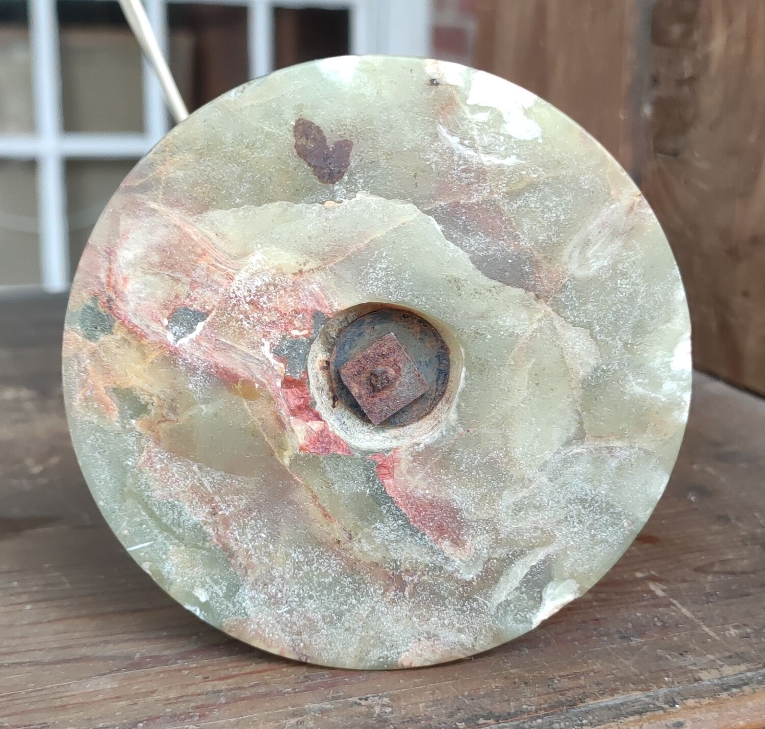 Vase mounted in lamp