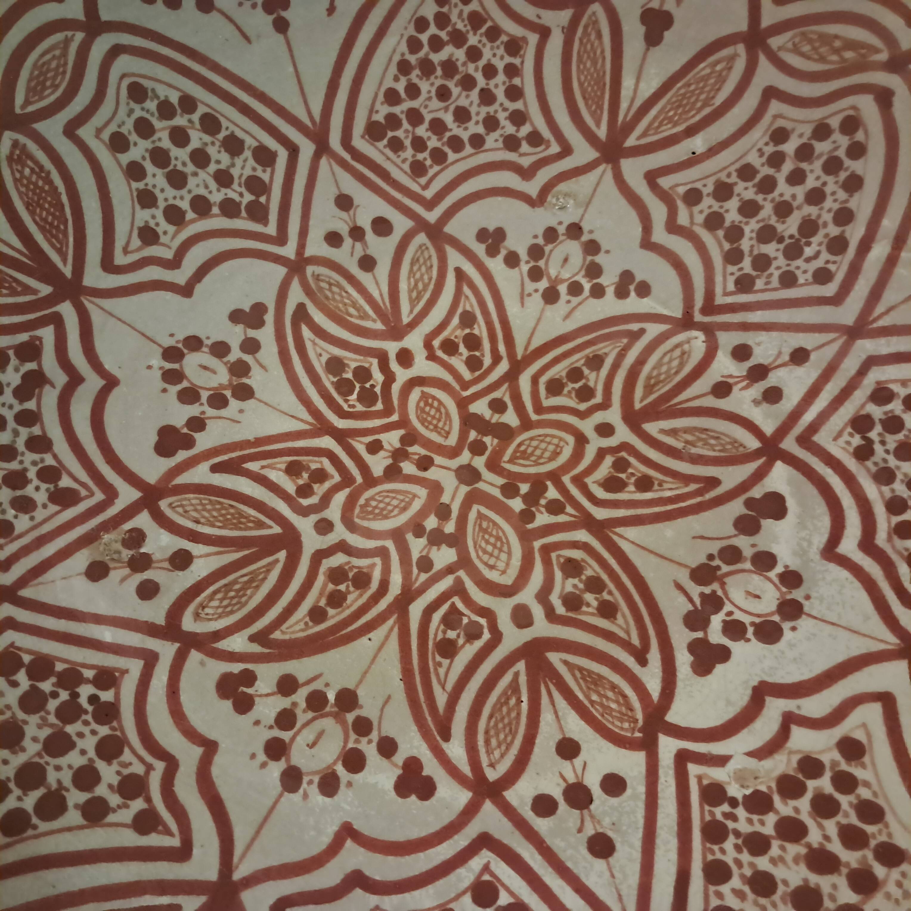 Moroccan handmade terracotta dish/salad bowl