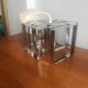 Lampe Cube Métal Chromé Vintage 70s - Style Sciolari / Rega