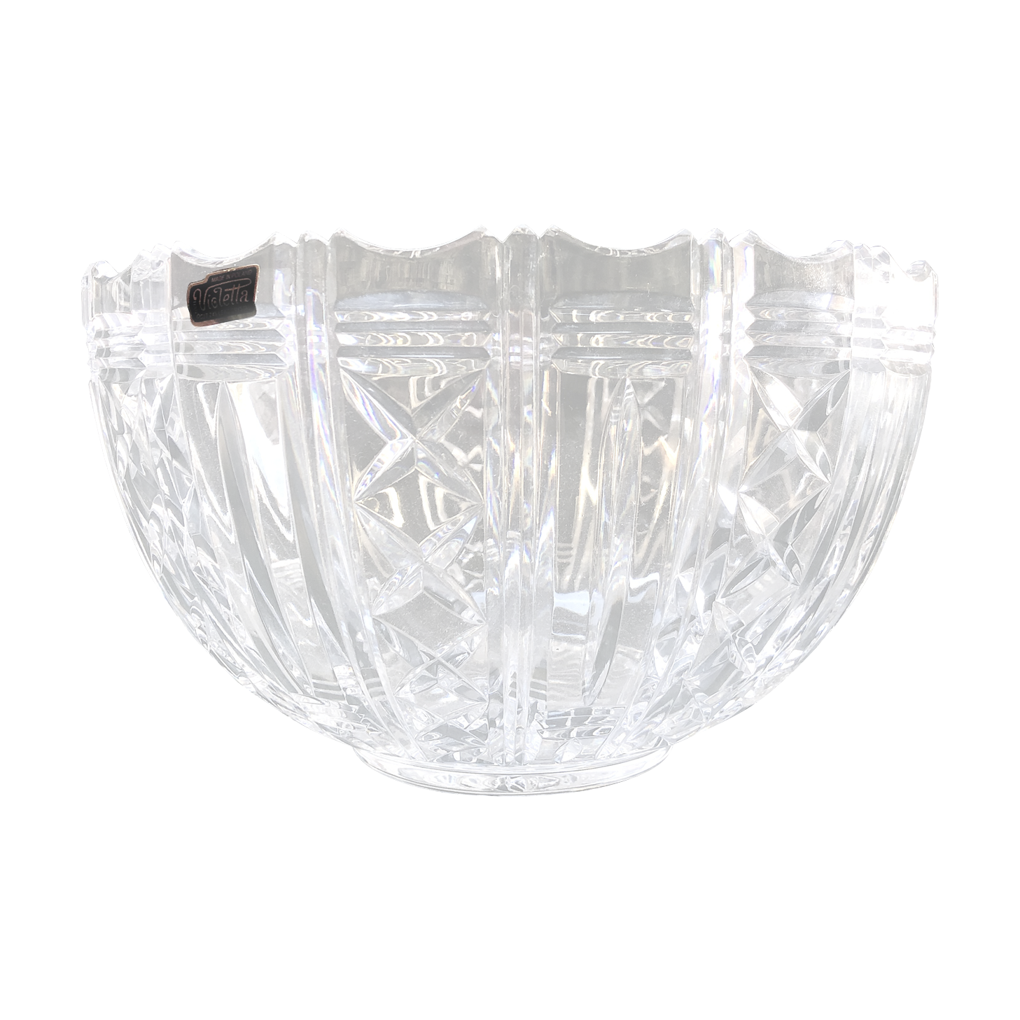 Bohemian crystal salad bowl