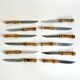 Set de 12 couteaux avec manche bambou