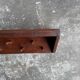 Extra-Long Solid Wood Wall Coat Rack, Walnut Brown, 20 Pegs — Mid-Century Vintage