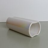 Iridescent white vase