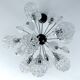 Large Sputnik glass pendant lamp, 1970s