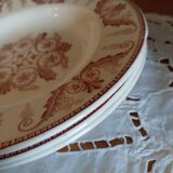 Anciennes assiettes creuses Lunéville English style