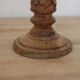 Turned and carved wooden candlestick with foliage decoration – H 20 cm