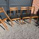 Set de 6 chaises scandinaves teck et Skaï