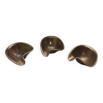 Suite de cendriers design bronze