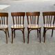 4 dark oak satin bentwood bistro chairs