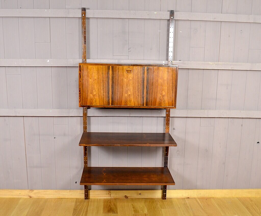 Danish wall system in Rio Poul Cadovius rosewood 1960