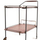 MId-Century Teak Bar Trolley with Bottle Holder, Italy 1960s