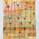 Moroccan Berber rug Boujaad ochre with colorful patterns 297x197cm