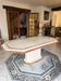 Large Crema Marfil & Alicante red marble table – 212 cm – 10 people