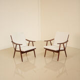 Pair of Boomerang armchairs by Thonet 60's