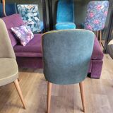 Scandinavian chair in forest green corduroy