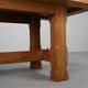 Brutalist Mid-century Oak Dining Table, Belgium 1960s