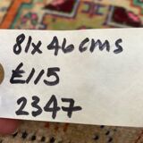 Small Vintage Turkish Rug 81x46 cm, Short Runner, Tribal, Shabby, Mini Carpet