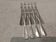 9 silver-plated snail forks by silversmith J Brille, 15.9 cm