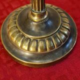 1920s brass lamp with tiffany stained glass shade 48x14