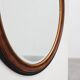 Deknudt Oval Wall Mirror with Walnut-Toned Frame and Gilt Inner Edge, Belgi