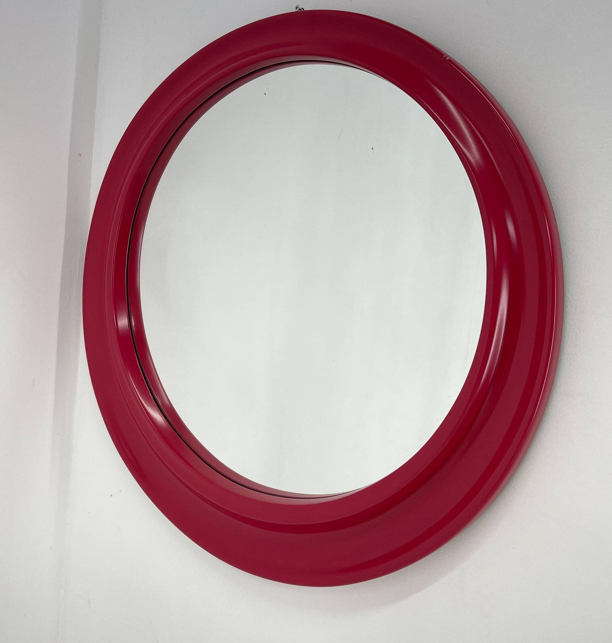 1980's Italian Round Wall Mirror 77cm