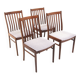 Set of 4 Scandinavian oak chairs, Sweden, 1960