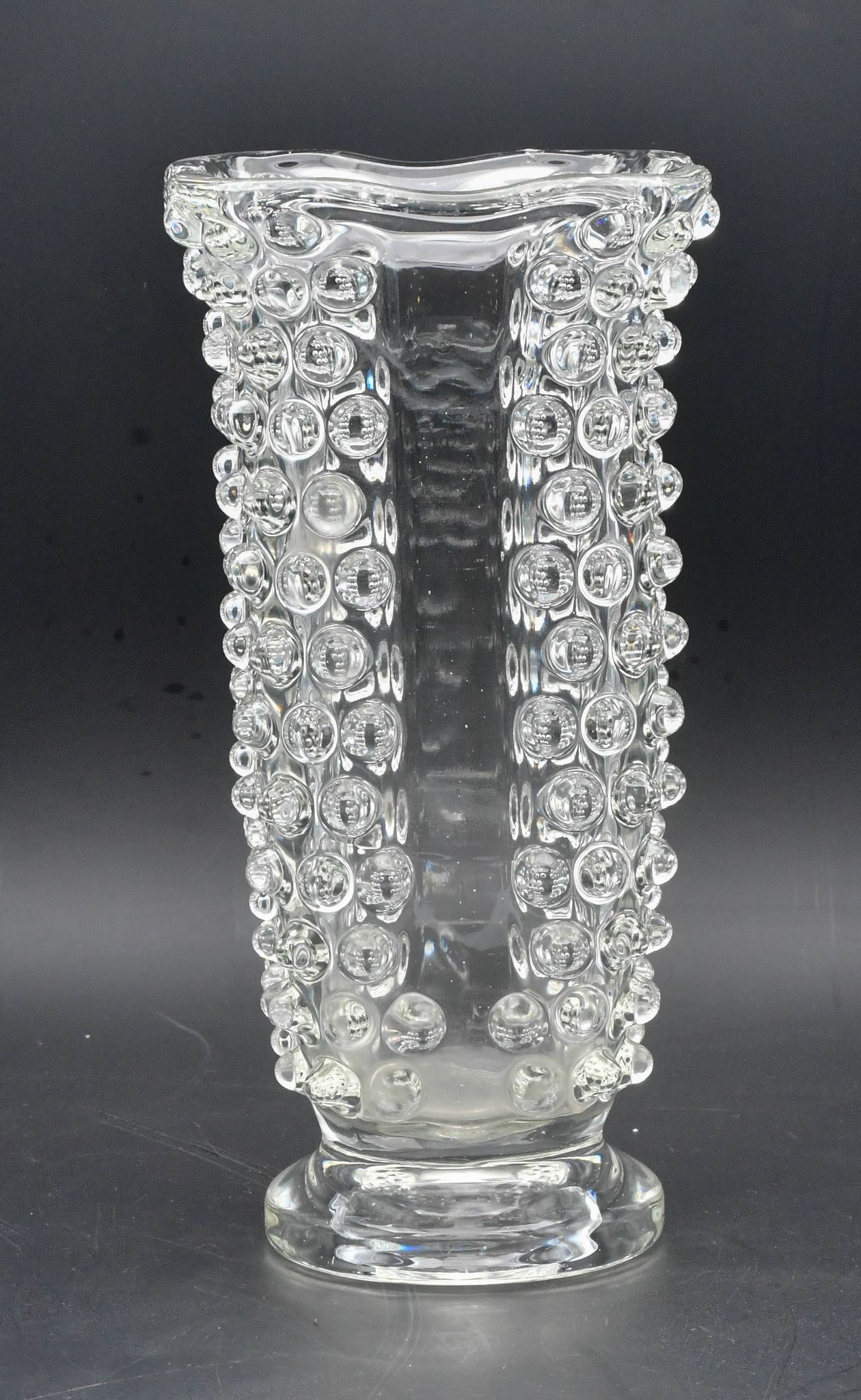 Bugnato Murano glass Italian rostrato vase by Barovier & Toso, 1960s