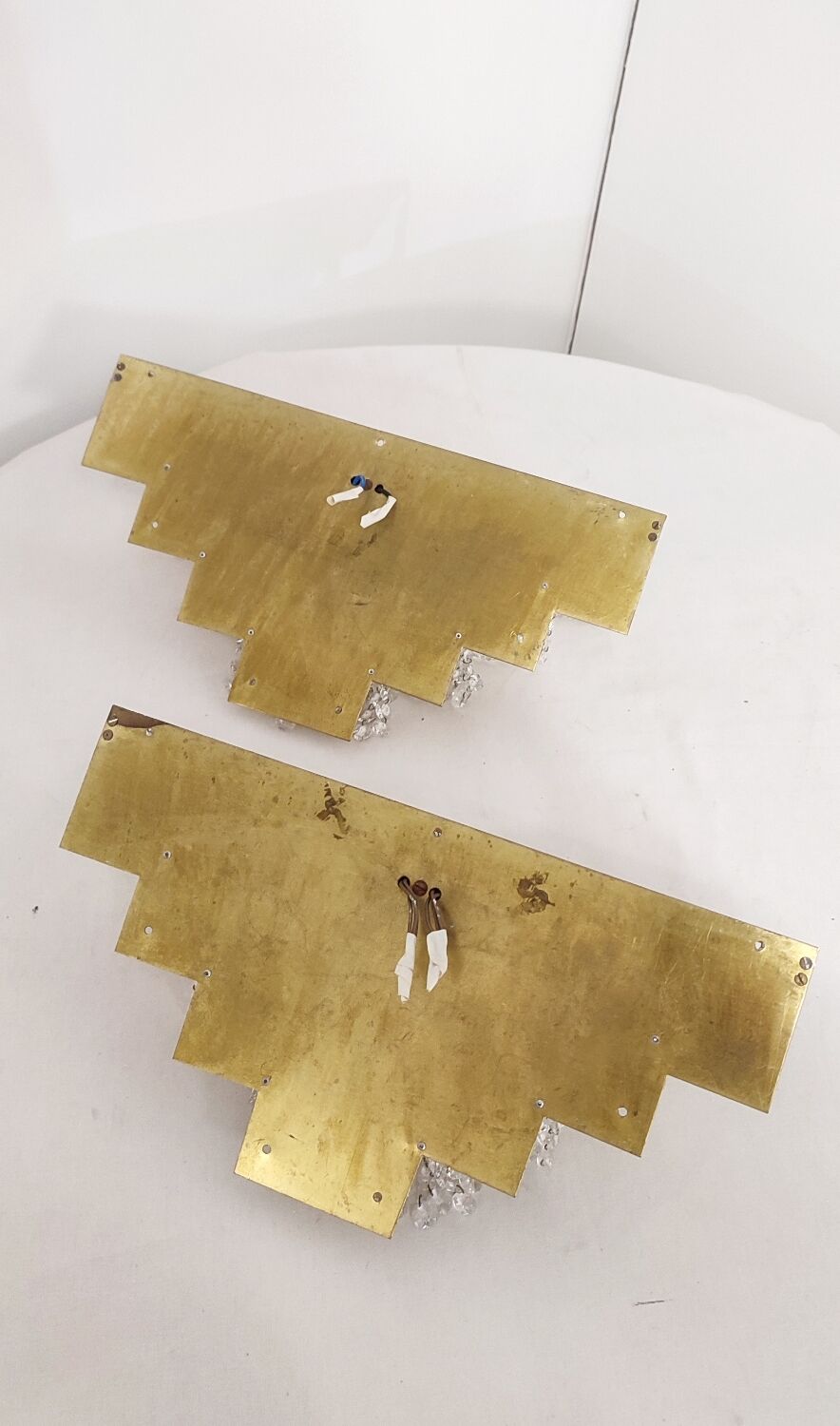 Appliques murales en cristal France années 1970