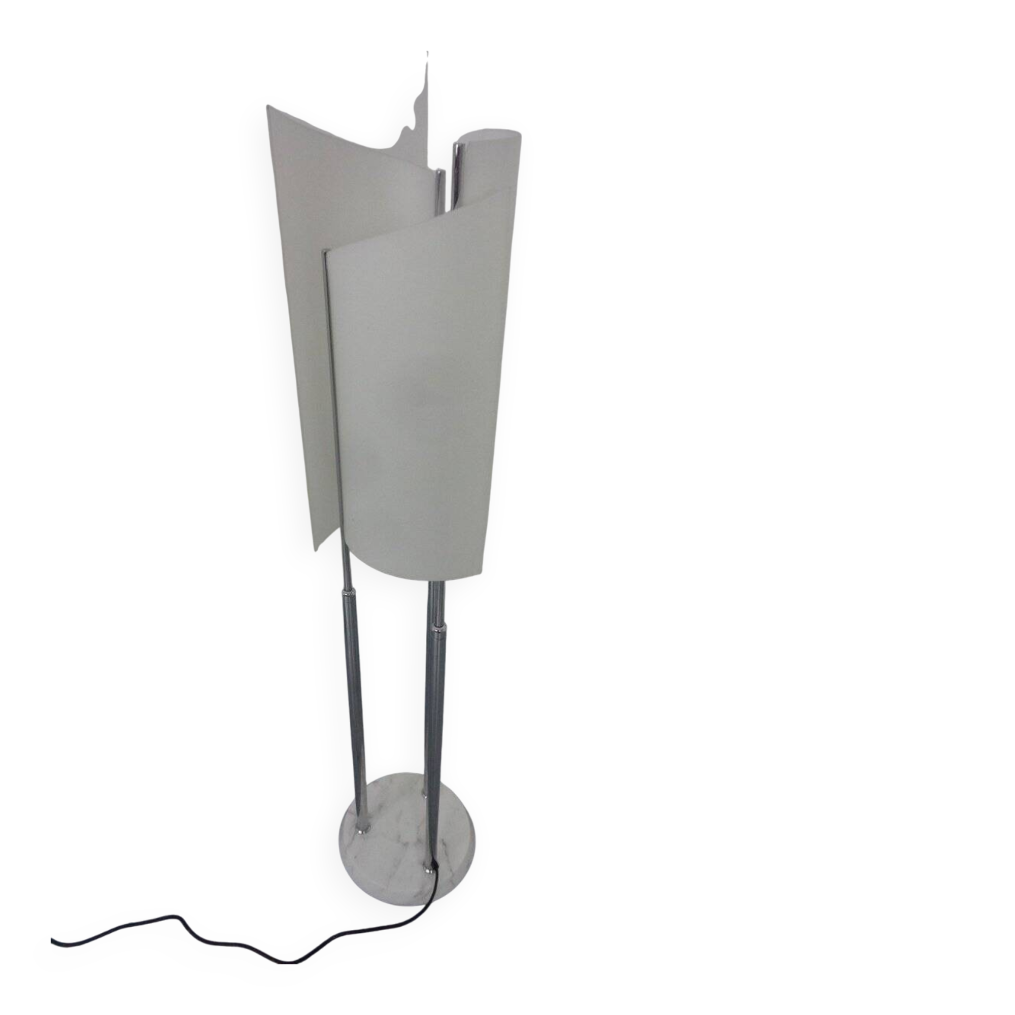 Arianna Floor Lamp in Marble and Handblown Glass by Bruno Gecchelin for Oluce, Italy, 1970s