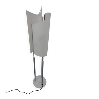 Arianna Floor Lamp in Marble and Handblown Glass by Bruno Gecchelin for Oluce, Italy, 1970s