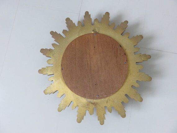 Golden Sun witch miror 60s 70s 30x30cm