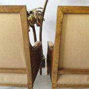 Pair of French antique Louis XV style armchairs (cane back armchairs)