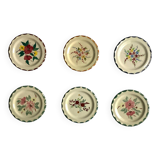 Set of 6 plates with floral pattern