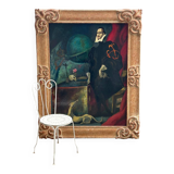 Grand Tableau Portrait En Pied Dans L’esprit Du XVIIème Vers 1920-40