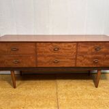 Mid century retro vintage teak small sideboard by Schreiber 1960