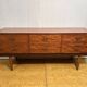 Buffet rétro vintage en teck du milieu du siècle par Schreiber 1960