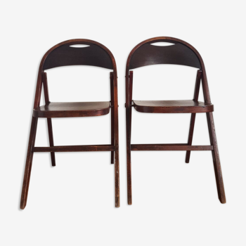 Set of 2 folding chairs Thonet