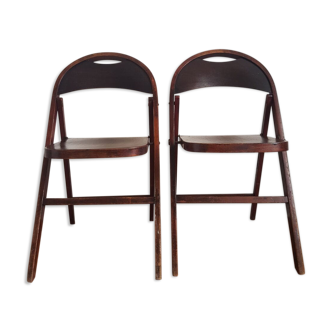 Set of 2 folding chairs Thonet