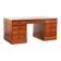 Classic wooden desk in English style with 4 drawers and a blue leather top