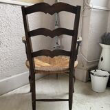 Armchair country paillé XIXth