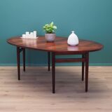 Table ovale en palissandre, années 1950, design danois, designer : Arne Vodder, productio