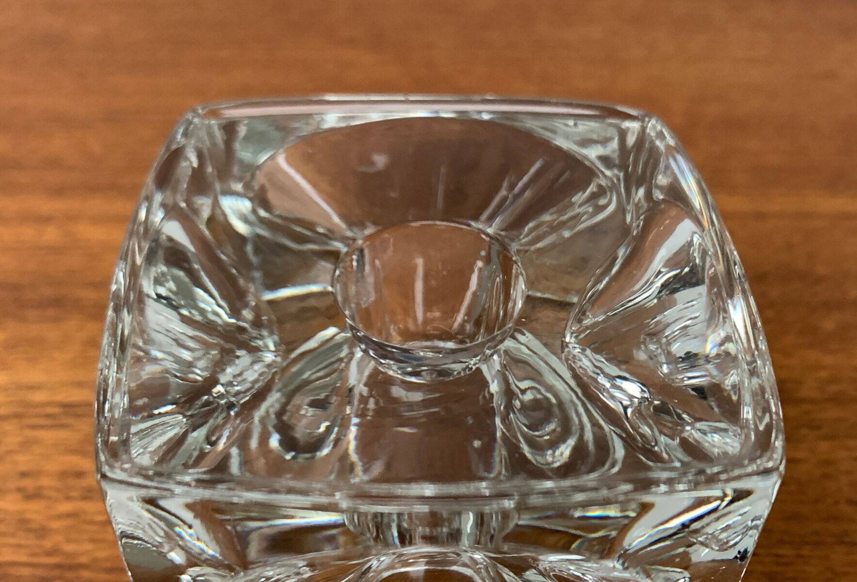 German glass cube ice candle holder by Peill & Putzler, 1970s.