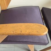 Pair of vintage bridge armchairs from the 1950s.