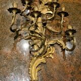 Large pair of rocaille style wall lights, 19th century